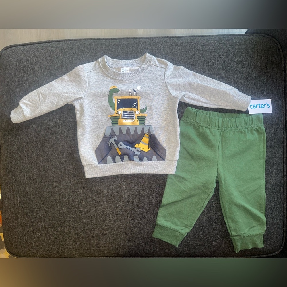 Carter's Gray and Green Dino Construction Set